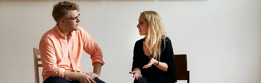 Christian Felix Benning und Anne Pfeifer im Gespräch