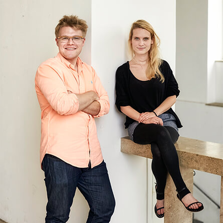Christian Felix Benning und Anne Pfeifer in der Akademie der Bildenden Künste