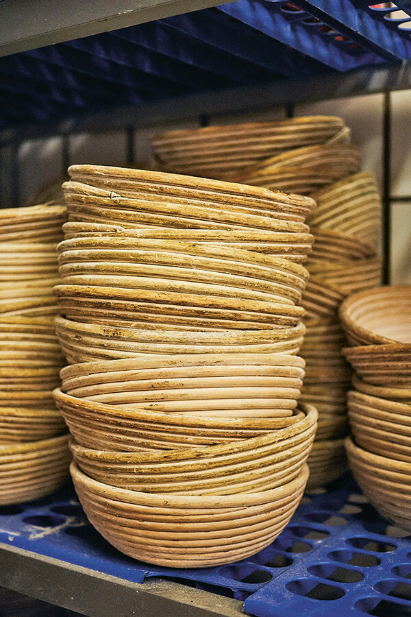 Garkörbe in der Arno Nußstein Bäckerei