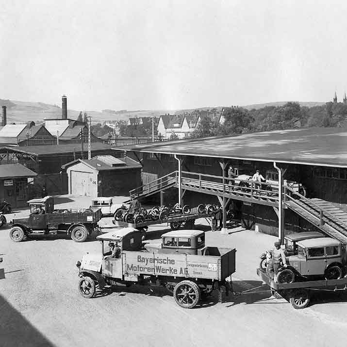 Historische Aufnahme der BMW Werke