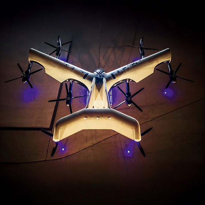 Ein Flugtaxi-Prototyp City-Airbus