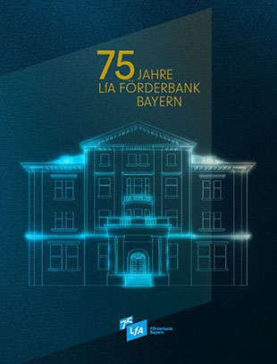 Cover der Jubiläumsausgabe 75 Jahre LfA des LfA Magazins
