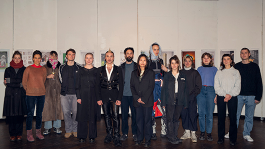 Bei der Präsentation des Kunstkalenders "next generation 2024":<br /><p>Beteiligte Künstlerinnen und Künstler</p>